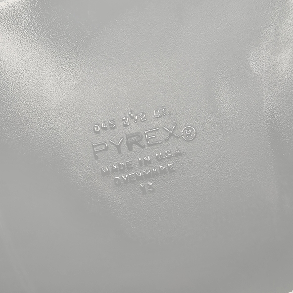 VTG Pyrex 2 1/2 QT Horizon 045 Turquoise White Floral Oval Casserole Lid Dish - Picture 10 of 12